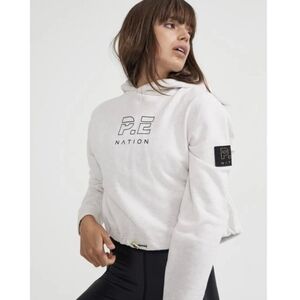 P.E. Nation Relay Grey Cropped Hoodie